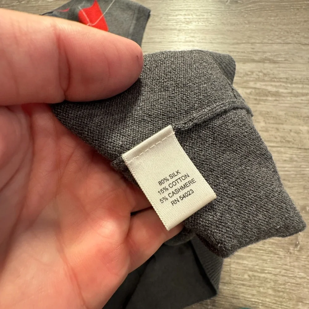 Banana Republic Sweater Vest Mens Large Gray Argyle Silk Cashmere Classiccore‎